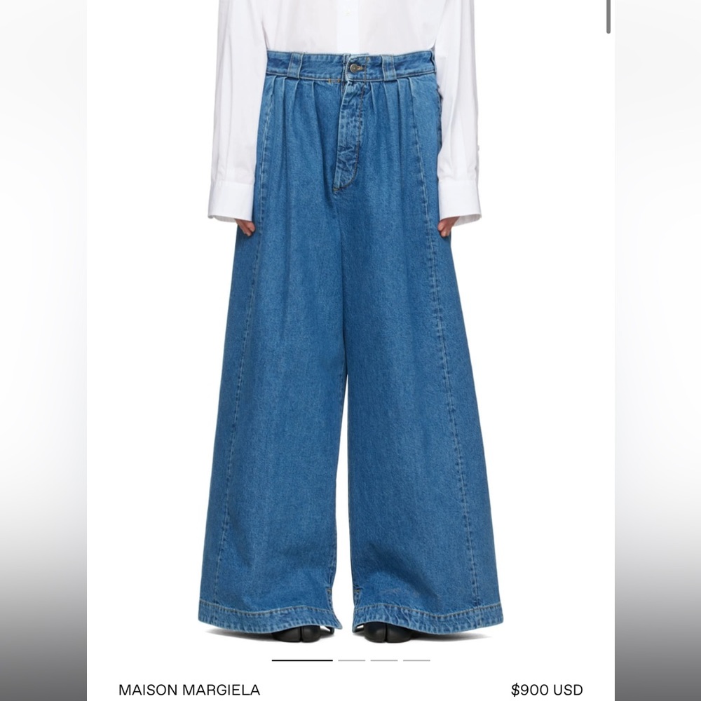 NWT MAISON MARGIELA Pleated High Waist Extrawide Jeans